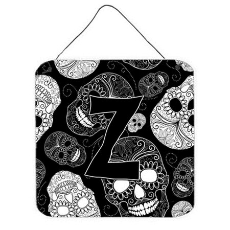 Carolines Treasures Letter Z Day Of The Dead Skulls Black Wall and Door Hanging Prints CJ2008-ZDS66